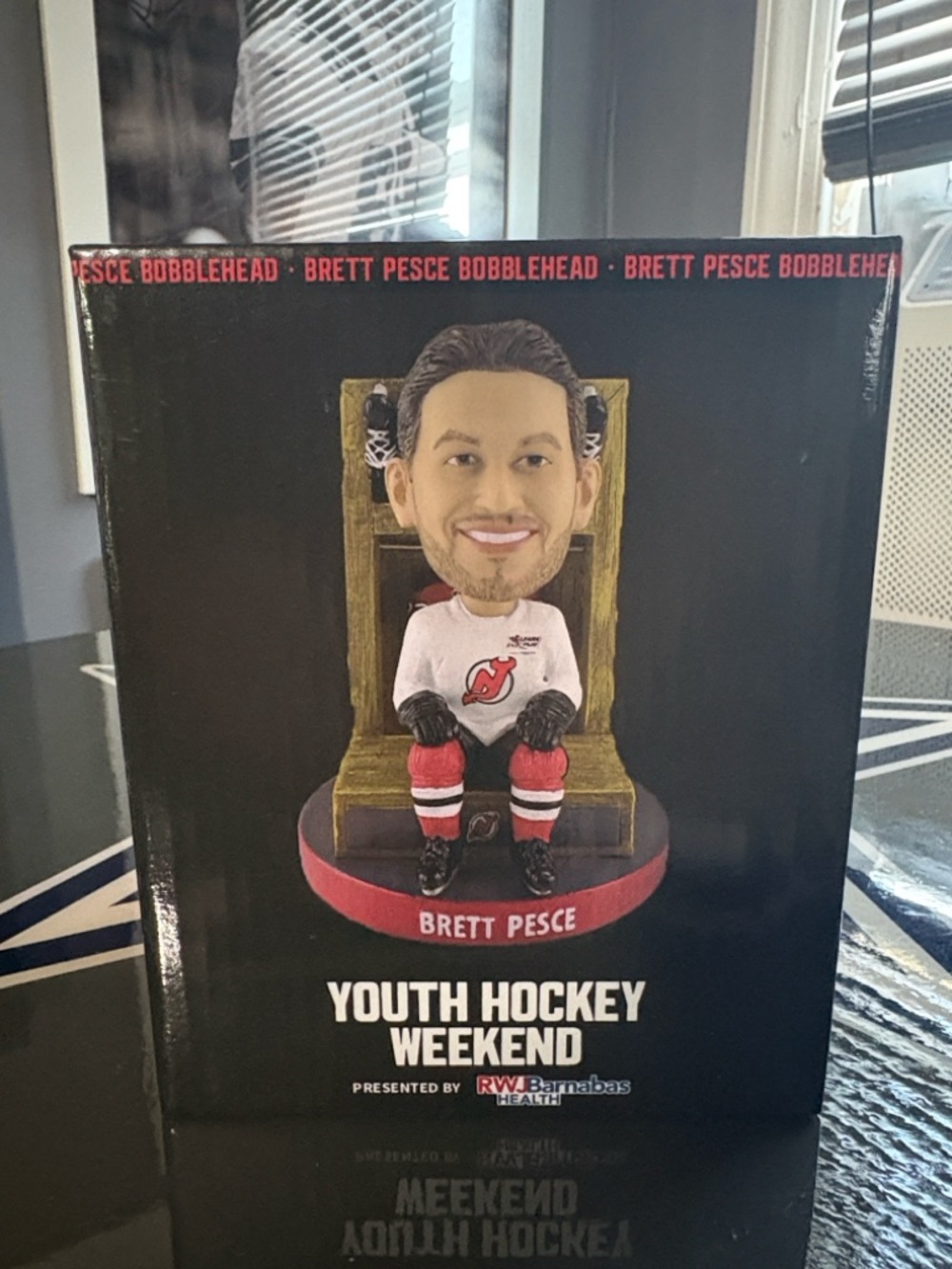 NHL Brett Pesce Bobblehead - Red White Black